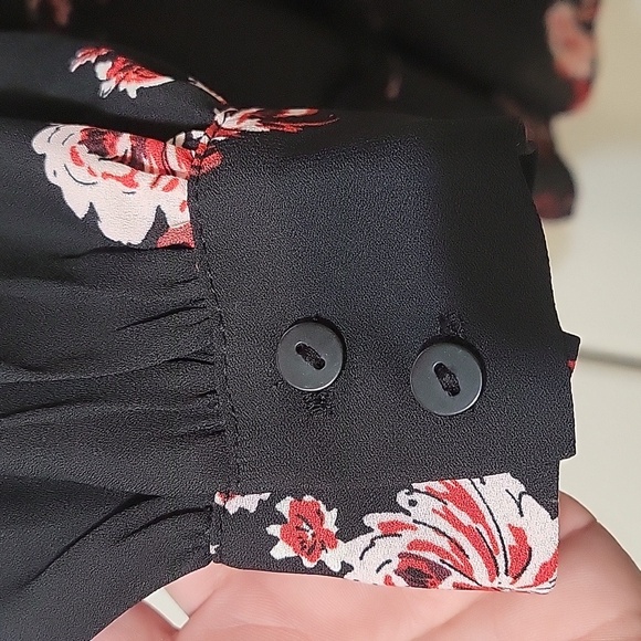 Maison Jules Flower dress long sleeve Size XXS - Picture 4 of 7